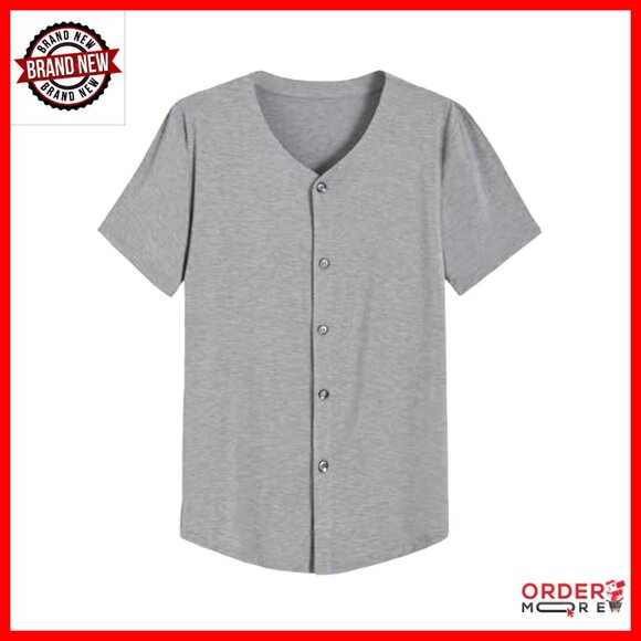 Men's Bamboo Viscose Pajama Shirt 2 Pack, Relaxed Fit, Short Sleeve - Picture 2 of 6